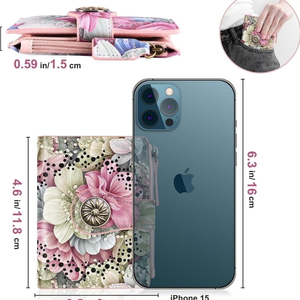 Floral Pink Wallet - Picture 7 of 8
